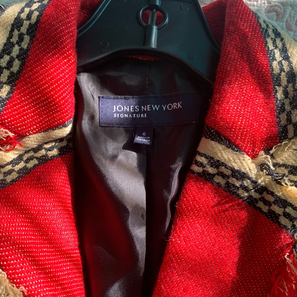 Stylish Red and Black Women's Jacket - Picture 5 of 8